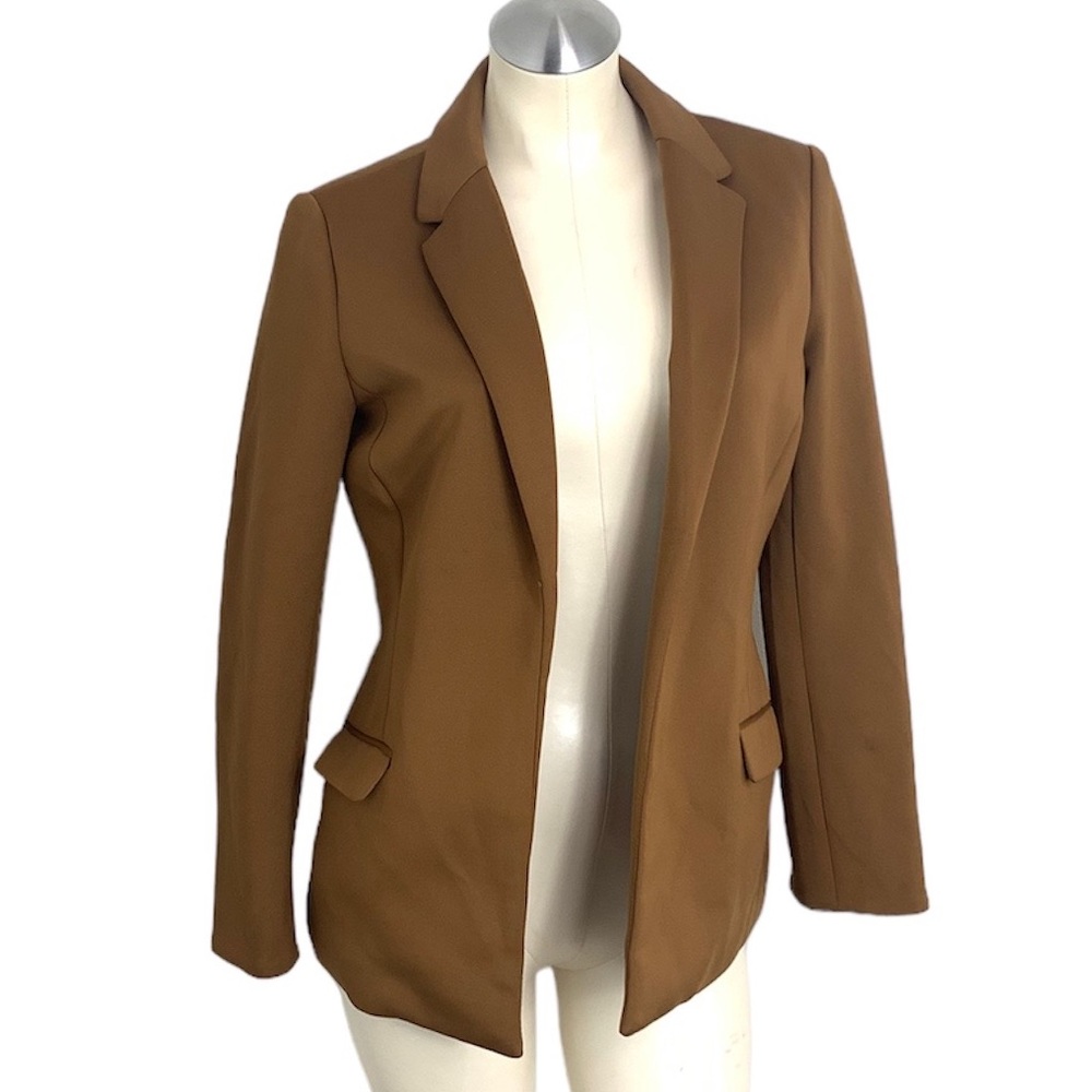 Magaschoni Camel colored Solid Open Front Blazer Size 4